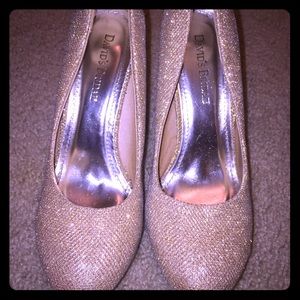 Gold Glitter High Heels